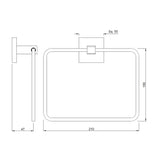 TOWEL RING SQUARE - JAQUAR FAUCETS -  ( BLACK MATT - ACC. KUBIX PRIME - 0x0 mm - 0inchx0inch )