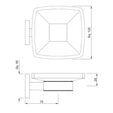 SOAP DISH - JAQUAR FAUCETS -  ( BLACK MATT - ACC. KUBIX PRIME - 0x0 mm - 0inchx0inch )