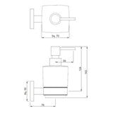 SOAP DISPENSOR W/GLASS BOTTLE - JAQUAR FAUCETS - (GOLD BRIGHT PVD - ACC. KUBIX PRIME - 0x0 mm - 0inchX0inch)