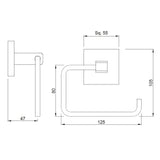 TOILET ROLL HOLDER - JAQUAR FAUCETS -  ( BLACK MATT - ACC. KUBIX PRIME - 0x0 mm - 0inchx0inch )