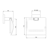 PAPER HOLDER W/COVER - JAQUAR FAUCETS -  ( BLACK MATT - ACC. KUBIX PRIME - 0x0 mm - 0inchx0inch )