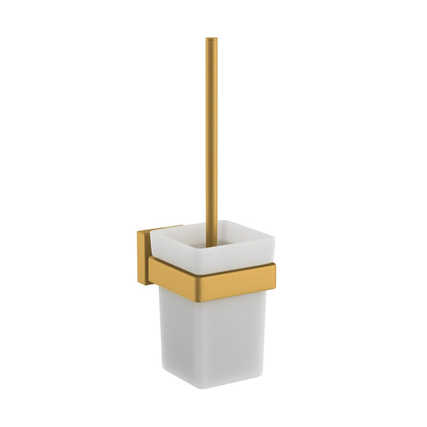 W.C.BRUSH HOLDER - JAQUAR FAUCETS - ( GOLD MATT PVD - ACC. KUBIX PRIME - 0x0 mm - 0inchX0inch )