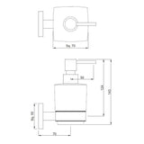 SOAP DISPENSER WITH GLASS BOTTLE - JAQUAR FAUCETS - ( STAINLESS STEEL - ACC. KUBIX PRIME - 0x0 mm - 0inchX0inch )