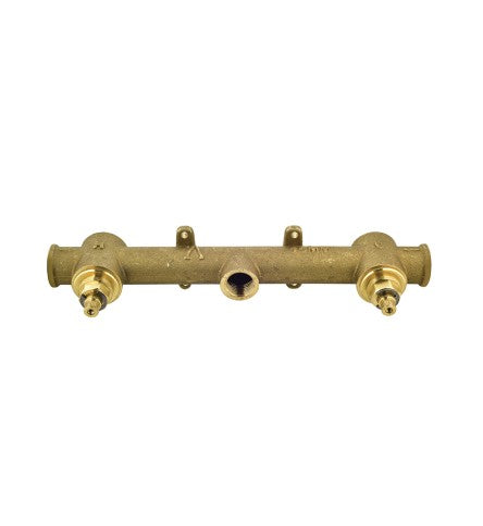 CONCEALED BODY OF TWO CONCEALED STOP COCKS 200MM CENTRE (WITHOUT EXPOSED PARTS)- ARTIZE FAUCET -  ( CHROME - VIC - 0x15 mm - 0inchX0.5inch )