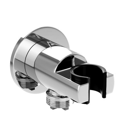 WALL OUTLET WITH SHOWER HOOK IN ROUND SHAPE WITH STOPER - ARTIZE FAUCET -  ( CHROME - ALLIED - 0x15 mm - 0inchX0.5inch )