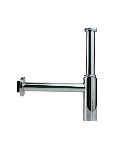 BOTTLE TRAP 32MM SIZE WITH 250MM & 190MM LONG PIPE & WALL FLANGE - ARTIZE FAUCET -  ( CHROME - ALLIED - 0x15 mm - 0inchX0.5inch )