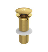 CLICK CLACK WASTE 32MM SIZE FULL THREAD - ARTIZE FAUCET -  ( GOLD BRIGHT PVD - ALLIED - 0x15 mm - 0inchX0.5inch )