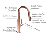 KITCHEN FAUCET - CARYSIL -  ( ROSE GOLD - ACCESSORIES - 0x15 mm - 0inchX0.5inch )