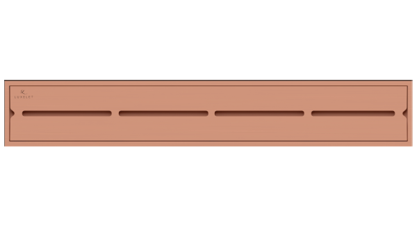 CHANNEL DRAINER SIDE HOLE - LUXELET -  ( ALMOND BEIGE - CHANNEL DRAINER - 600x100 mm - 24inchX4inch )