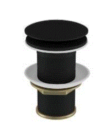 CLICK CLACK (POP-UP) WASTE F/T - JAQUAR FAUCETS -  ( BLACK MATT - ALLIED - 0x32 mm - 0inchX1.25inch )