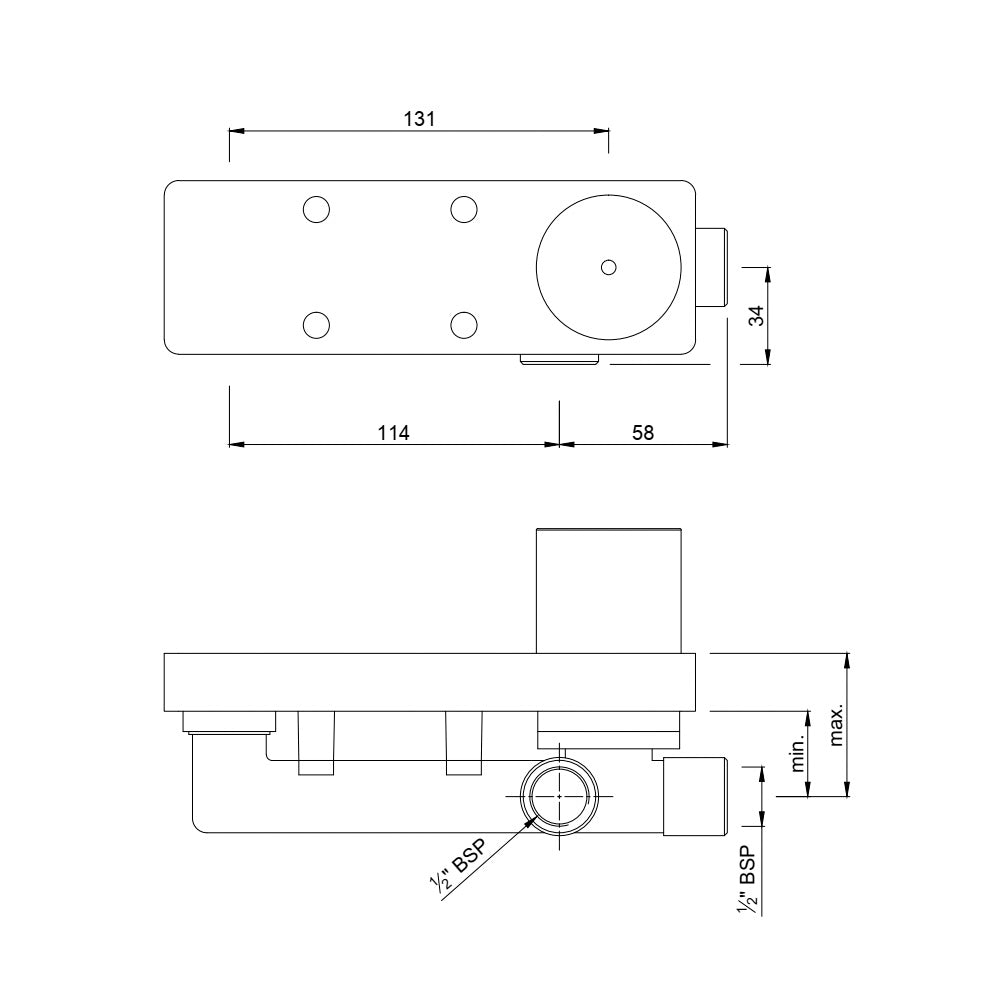CONC.BODY FOR S.L BASIN MIXER W/M - JAQUAR FAUCETS -  ( CHROME - ALLIED - 0x15 mm - 0inchX0.5inch )