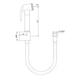 HEALTH FAUCET WITH 1MTR EASY FLEX TUBE - JAQUAR FAUCETS -  ( CHROME - ALLIED - 0x15 mm - 0inchX0.5inch )