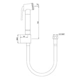 HEALTH FAUCET 1 MTR EASY FLEX TUBE - JAQUAR FAUCETS -  ( CHROME - ALLIED - 0x15 mm - 0inchX0.5inch )