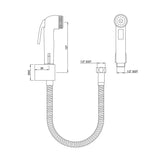 HAND SHOWER (HEALTH FAUCET) (ABS BODY) W - JAQUAR FAUCETS -  ( CHROME - ALLIED - 0x15 mm - 0inchX0.5inch )