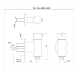EXPOSED PART KIT OF CONCEALED THERMOSTATIC VALVE FOR HEALTH FAUCET - JAQUAR FAUCETS - (CHROME - ALLIED - 0x15 mm - 0inchX0.5inch)