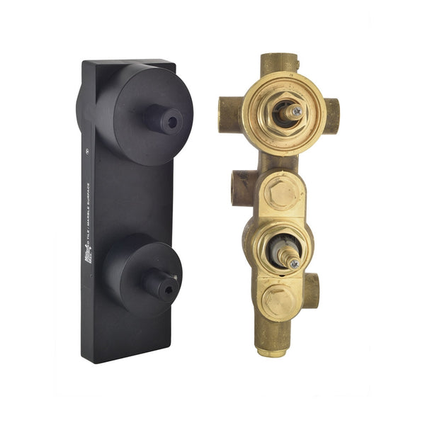 AQUAMAX CONCEALED BODY OF THERMOSTATIC SHOWER MIXER WITH 3-WAY DIVERTER, WITHOUT EXPOSED PARTS & SLEEVE - JAQUAR FAUCETS - ( CHROME - ALLIED - 0x20 mm - 0inchX0.8inch )