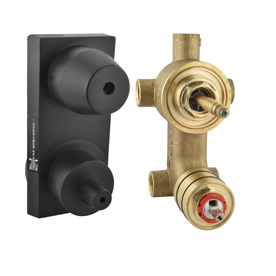 AQUAMAX CONCEALED BODY OF SINGLE LEVER SHOWER MIXER WITH 3-WAY DIVERTER W/O SLEEVE - JAQUAR FAUCETS -  ( CHROME - ALLIED - 0x15 mm - 0inchX0.5inch )