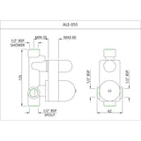 CONC.BODY FOR SL DIVERTOR - ESSCO FAUCET -  ( CHROME - ALLIED - 0x15 mm - 0inchX0.6inch )