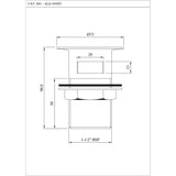 WASTE COUPLING H/T - ESSCO FAUCET -  ( CHROME - ALLIED - 0x40 mm - 0inchX1.5inch )