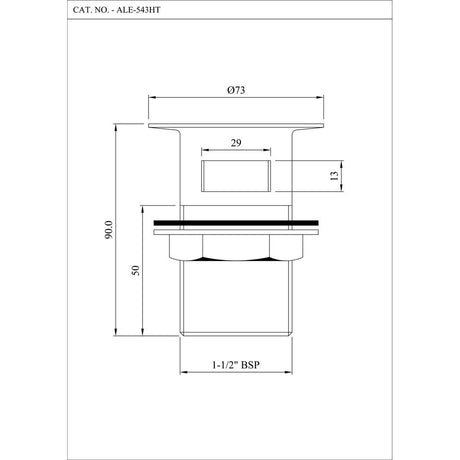 WASTE COUPLING H/T - ESSCO FAUCET -  ( CHROME - ALLIED - 0x40 mm - 0inchX1.5inch )