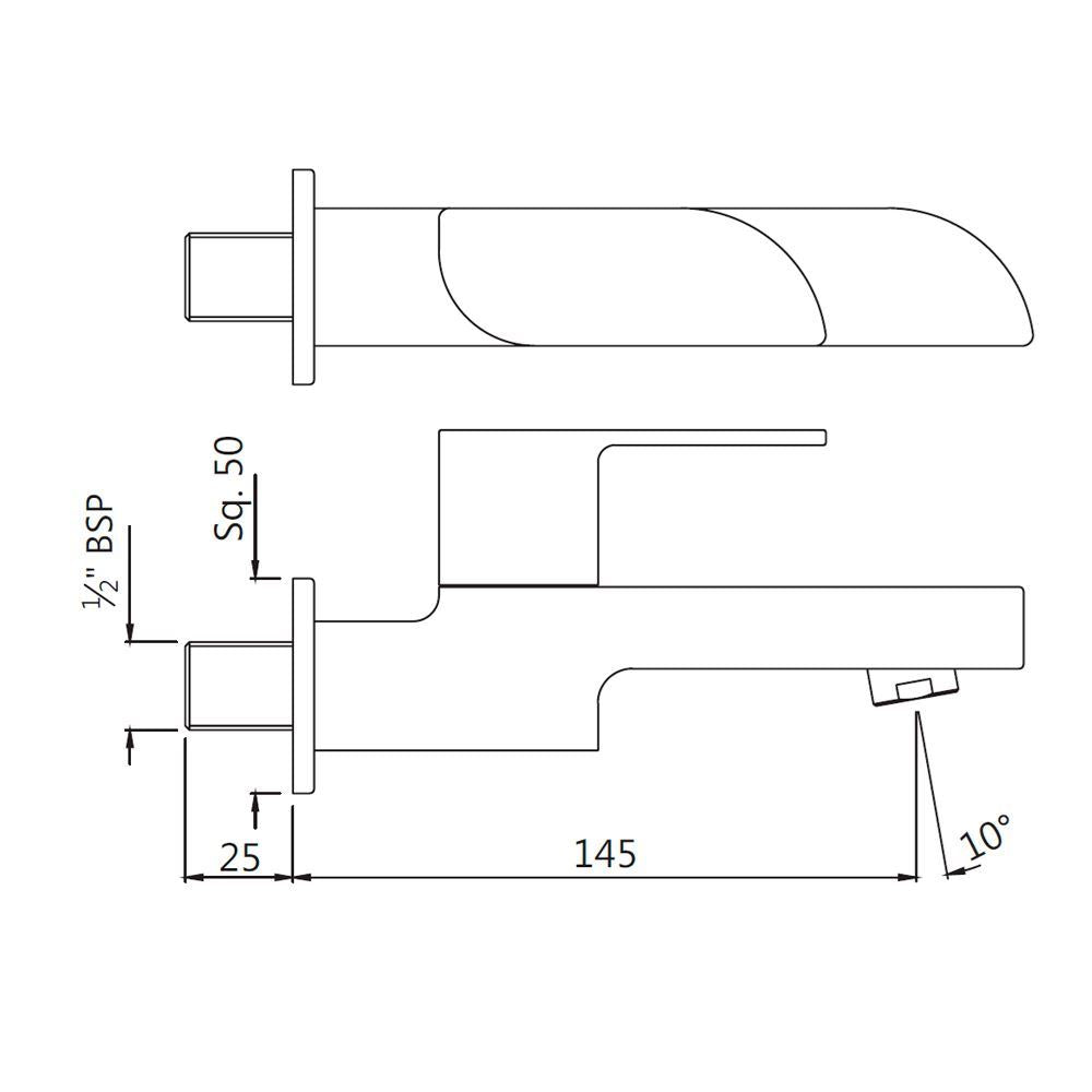 BIB COCK WITH FLANGE - JAQUAR FAUCETS -  ( BLACK MATT - ALIVE - 0x15 mm - 0inchX0.5inch )