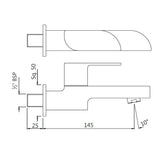 BIB COCK WITH FLANGE - JAQUAR FAUCETS -  ( BLACK MATT - ALIVE - 0x15 mm - 0inchX0.5inch )