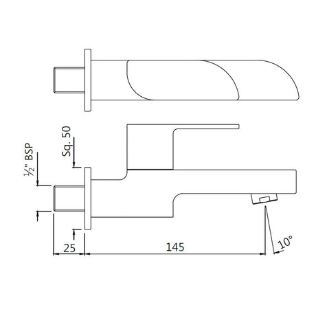 BIB COCK WITH FLANGE - JAQUAR FAUCETS -  ( BLACK MATT - ALIVE - 0x15 mm - 0inchX0.5inch )