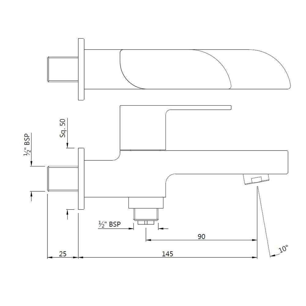 2 WAY BIB COCK WITH WALL FLANGE - JAQUAR FAUCETS -  ( ANTIQUE BRONZE - ALIVE - 0x15 mm - 0inchX0.5inch )