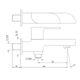 2 WAY BIB COCK WITH WALL FLANGE - JAQUAR FAUCETS -  ( ANTIQUE BRONZE - ALIVE - 0x15 mm - 0inchX0.5inch )