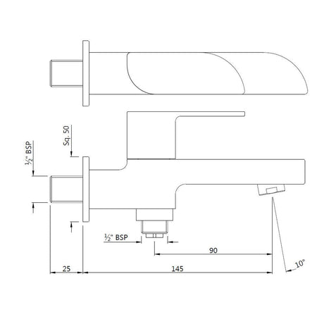 BIB COCK  2-WAY WITH FLANGE - JAQUAR FAUCETS -  ( CHROME - ALIVE - 0x15 mm - 0inchX0.5inch )