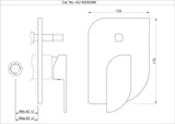S.L.EXPOSED PARTS DIV KIT BUTTON ON TOP - JAQUAR FAUCETS -  ( BLACK CHROME - ALIVE - 0x15 mm - 0inchX0.5inch )
