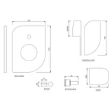 EXPOSED PART KIT OF SINGLE LEVER HI FLOW IN-WALL DIVERTER - JAQUAR FAUCETS -  ( STAINLESS STEEL - ALIVE - 0x20 mm - 0inchX0.8inch )
