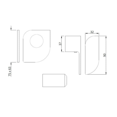 EXPOSED PART KIT OF CONCEALED STOP COCK  - JAQUAR FAUCETS -  ( ANTIQUE BRONZE - ALIVE - 0x15 mm - 0inchX0.5inch )