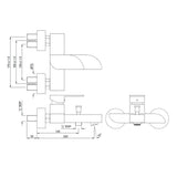 S.L. WALL MIXER - JAQUAR FAUCETS -  ( CHROME - ALIVE - 0x15 mm - 0inchX0.5inch )