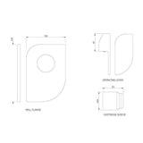 SINGLE LEVER EXPOSED PARTS KIT OF DEUSCH MIXER - JAQUAR FAUCETS -  ( BLACK MATT - ALIVE - 0x15 mm - 0inchx0.5inch )