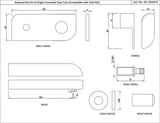 EXP PARTS FOR S.CONC.STOP COCK & SPT - JAQUAR FAUCETS -  ( BLACK CHROME - ALIVE - 0x15 mm - 0inchX0.5inch )