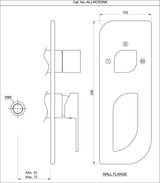 AQUAMAX EXPOSED PART KIT OF SINGLE LEVER SHOWER MIXER WITH 3-WAY DIVERTER AND SLEEVE (COMPATIBLE WITH ALD-783N) - JAQUAR FAUCETS -  ( BLACK MATT - ALIVE - 0x15 mm - 0inchX0.5inch )
