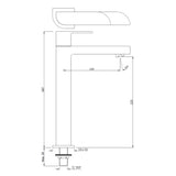 PILLAR COCK 135MM EXTD BODY - JAQUAR FAUCETS -  ( STAINLESS STEEL - ALIVE - 0x15 mm - 0inchX0.5inch )