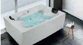 ALLEGRA WHIRLPOOL W/O FILLER (WITH PNEUMATIC CONTROL) - OYSTER -  ( WHITE - ALLEGRA - 1820x1220x620 mm - 72.8inchX48.8inchX24.8inch )