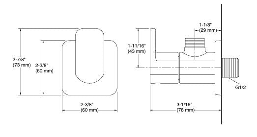 (PRUN)PARALLEL-ANGLE VALVE W/FLANGE - KOHLER POPULAR -  ( FRENCH GOLD - POPULAR - 0x0 mm - 0inchx0inch )