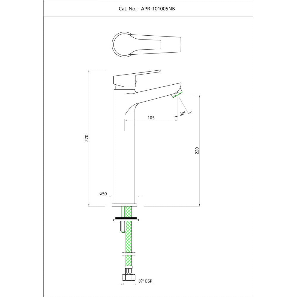 SINGLE LEVER TALL BOY WITHOUT POPUP - ESSCO FAUCET -  ( CHROME - ASPIRE - 0x0 mm - 0inchx0inch )