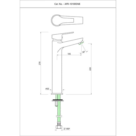 SINGLE LEVER TALL BOY WITHOUT POPUP - ESSCO FAUCET -  ( CHROME - ASPIRE - 0x0 mm - 0inchx0inch )