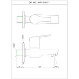 BIB COCK W/FLANGE - ESSCO FAUCET -  ( CHROME - ASPIRE - 0x15 mm - 0inchX0.5inch )