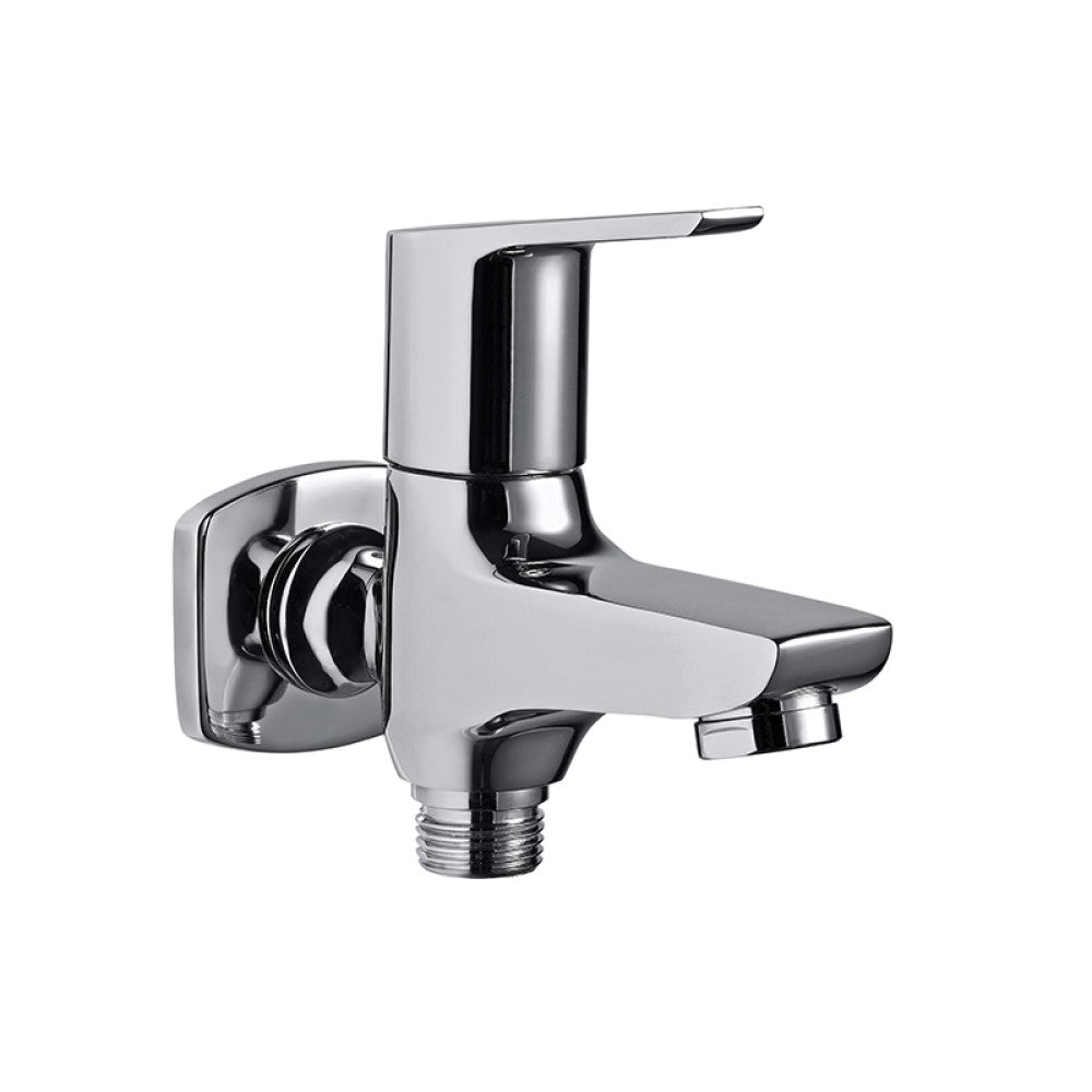 2 WAY BIB COCK W/WALL FLANGE - ESSCO FAUCET -  ( CHROME - ASPIRE - 0x15 mm - 0inchX0.6inch )