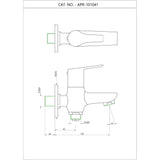 2 WAY BIB COCK W/WALL FLANGE - ESSCO FAUCET -  ( CHROME - ASPIRE - 0x15 mm - 0inchX0.6inch )