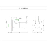 ANGULAR STOP COCK W/FLANGE - ESSCO FAUCET -  ( CHROME - ASPIRE - 0x15 mm - 0inchX0.6inch )