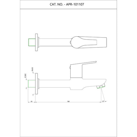 LONG BODY BIB COCK WITH WALL FLANGE - ESSCO FAUCET -  ( CHROME - ASPIRE - 0x0 mm - 0inchx0inch )