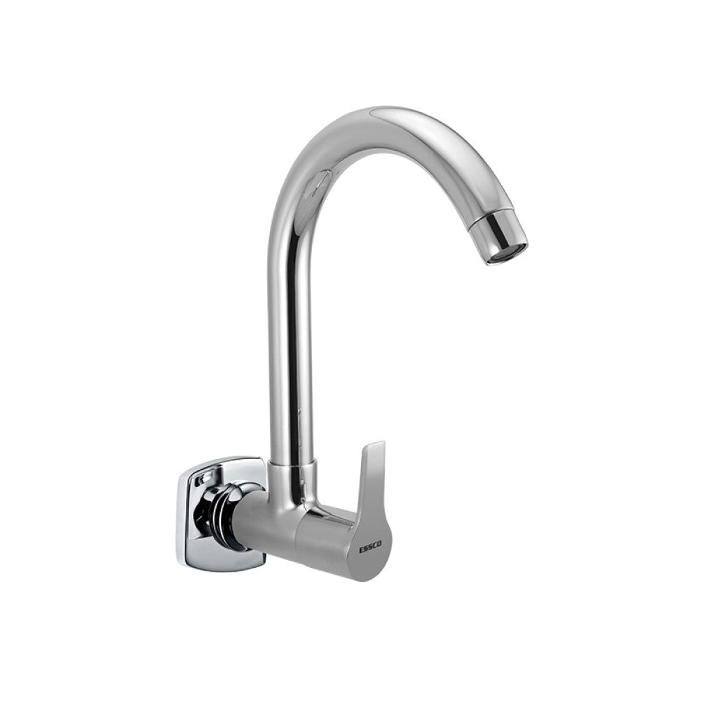 SINK COCK W/M EXT W/SWIVEL SPT & FLANGE - ESSCO FAUCET -  ( CHROME - ASPIRE - 0x15 mm - 0inchX0.6inch )