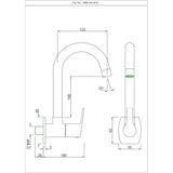 SINK COCK W/M EXT W/SWIVEL SPT & FLANGE - ESSCO FAUCET -  ( CHROME - ASPIRE - 0x15 mm - 0inchX0.6inch )