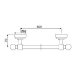 12INCH TOWEL RAIL (GRAB BAR)- JAQUAR FAUCETS - ( CHROME - QUEENS ACC. - 0x300 mm - 0inchX12inch )
